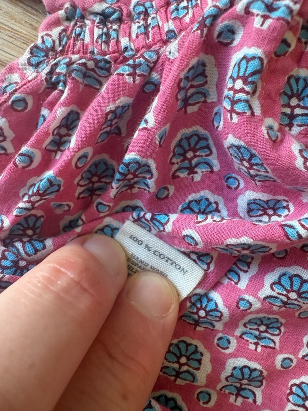 Pink & Blue Batik Top / 12M - Picture 4 of 4